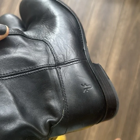 Frye Melissa Button Tall Leather black Boots - Picture 9 of 10